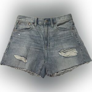 Madewell Light Blue Distressed Jean Shorts